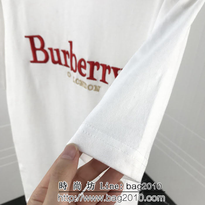 BURBERRY巴寶莉 19ss新款 Bbr字母刺繡 純棉汗布短袖 男女同款 ydi1448